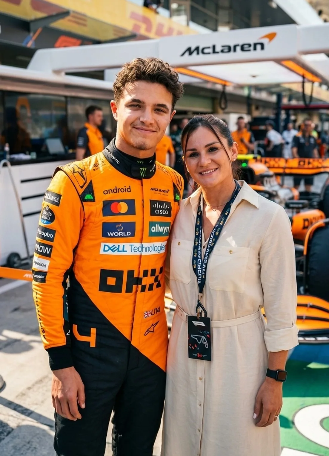 F1 Celebrity AI Photobooth transformation with Lando Norris